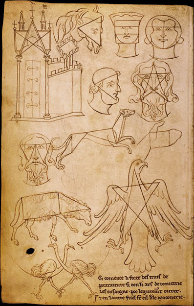 Folio 36 - Tracés géométriques mnémotechniques