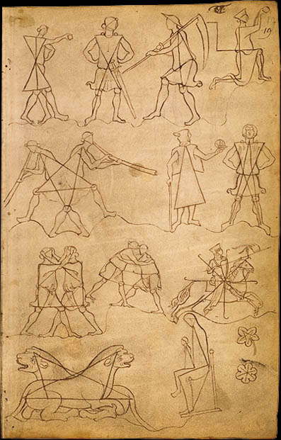 Folio 37 - Etudes et tracés géométriques.