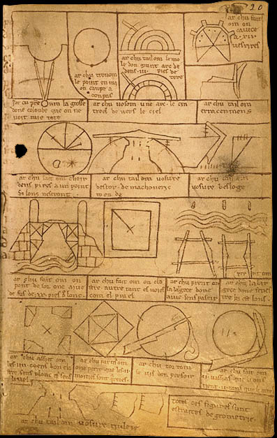 Folio 39 - Tracés de construction.