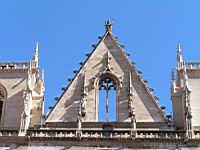Lyon, Cathedrale St-Jean, Fa�ade, Pignon