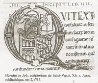 Moralia in Job, scriptorium de Saint-Vaast, XIe, Arras, médiathèque