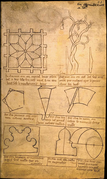 Folio 41 - Tracés de construction.