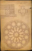Folio 30 - Pavage vu en Hongrie - Pilier compose - Rose rappelant celle de Chartres